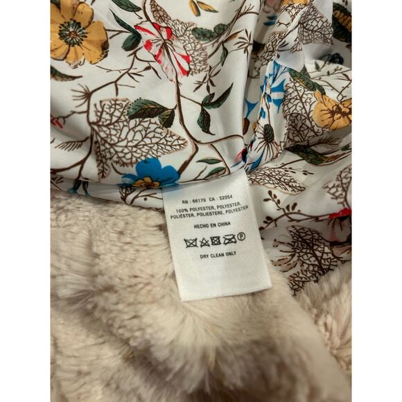 Anthropologie Elevenses Boho Faux Fur Cream Vest Size M Cozy Wintercore Fall - Picture 8 of 8